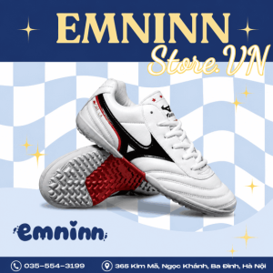 Giày Bóng Đá TF Soccer Shoes 2023 Emninn sân cỏ nhân tạo nam màu trắng
