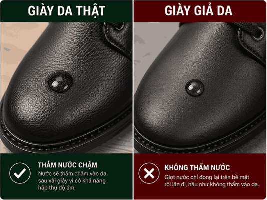 Độ thấm nước của giày da