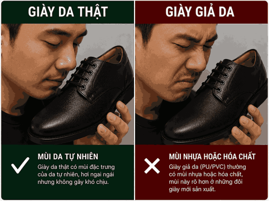 Kiểm tra mùi hương giày da